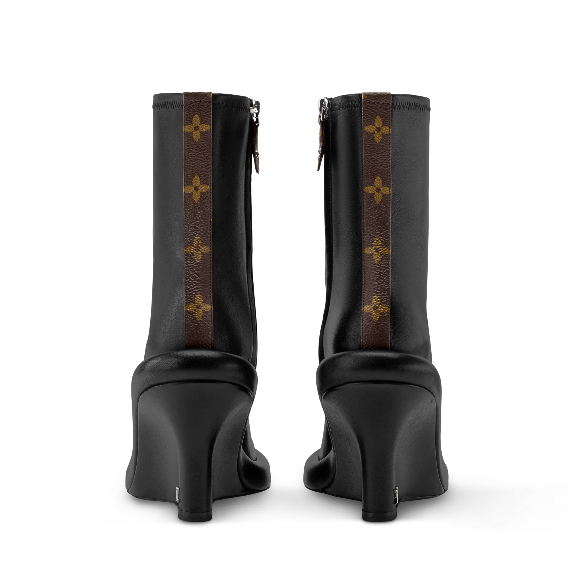 Bottes Femme Cuisse Haut En Simili Suède Bronzé - Talon Compensé, Bout Ouvert - Taille 9 Occasion